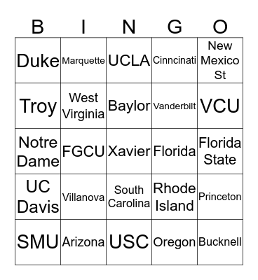 MARCH MADNESS BINGO! Bingo Card