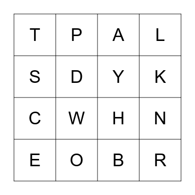 I rock at SPELLING! Bingo Card