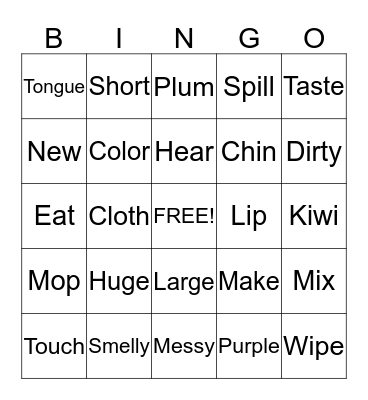 Bricks Reading Bingo Card