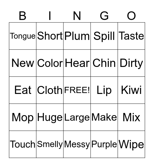 Bricks Reading Bingo Card