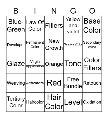 Destiny Childs Hair Bingo Card