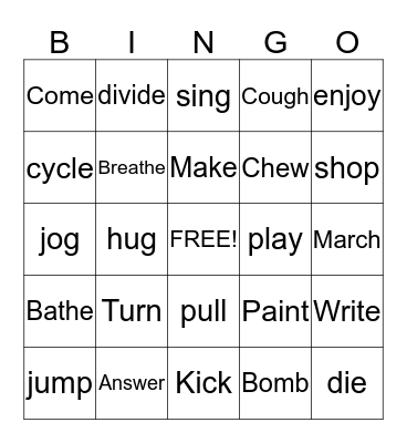 ING Bingo Card