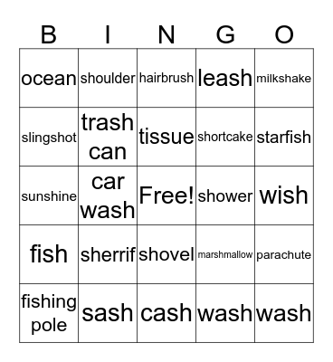 SH  Bingo Card