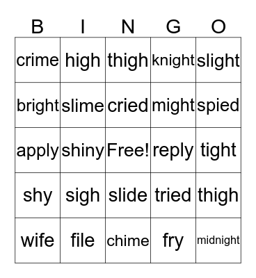 Flip a Sound I  Bingo Card