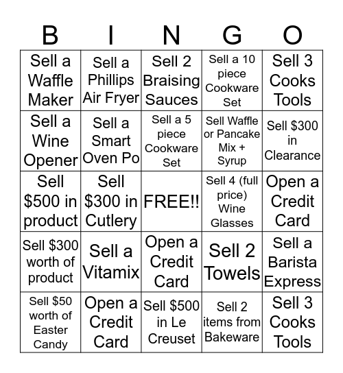 Start Date 3/30/17 End Date 4/6/17 Bingo Card