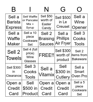 Start Date 3/30/17 End Date 4/6/17 Bingo Card