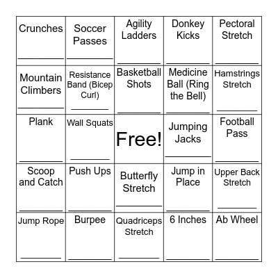 2nd Grade Bingo Card