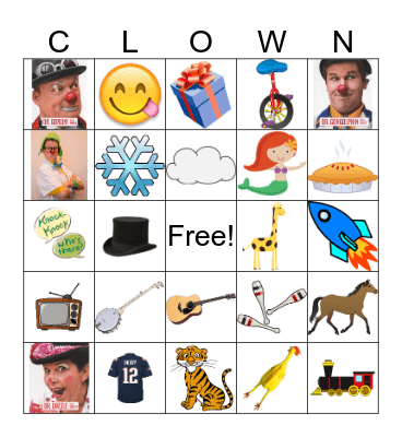 Clown Bingo! Bingo Card