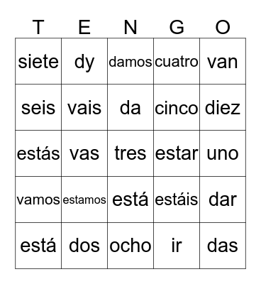 LO  TENGO Bingo Card