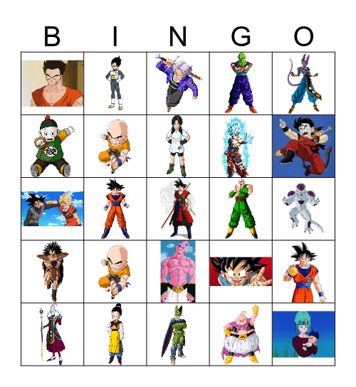 Dragon Ball Bingo Card