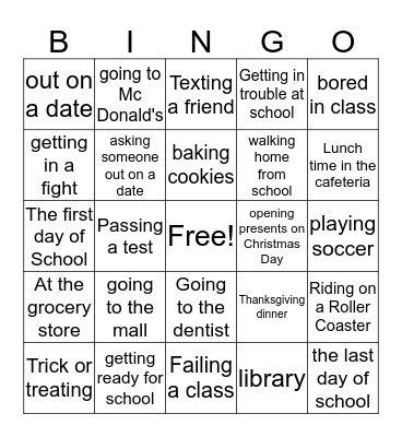 Inference Bingo Card