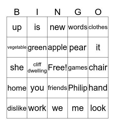 Will Teacher's Bingo Card