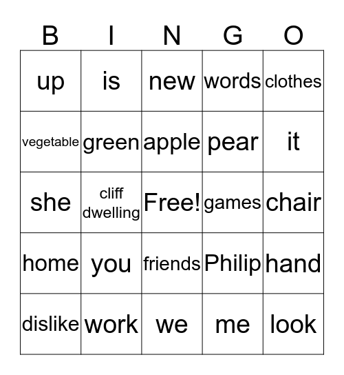 Will Teacher's Bingo Card