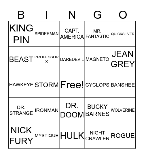 BUZZ BINGO Card