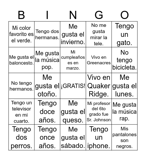 LOTERÍA Bingo Card