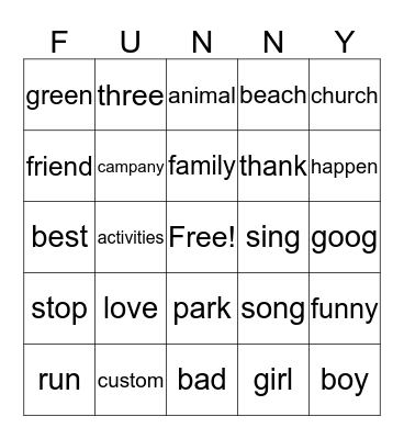 bingo good Bingo Card