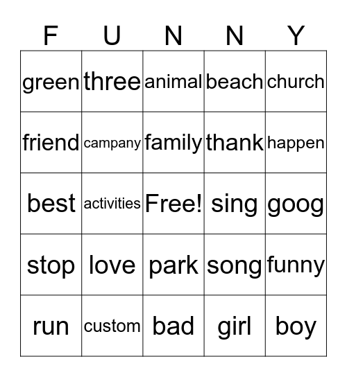 bingo good Bingo Card