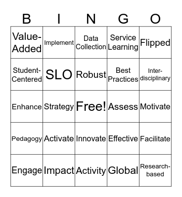 Buzzword Bingo Card