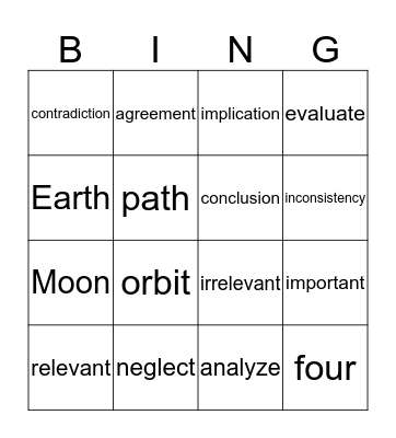 5 in 5 Bingo Card