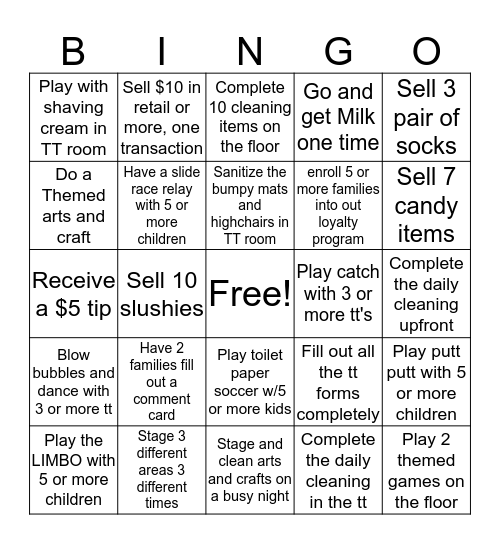 BINGO #2 Bingo Card
