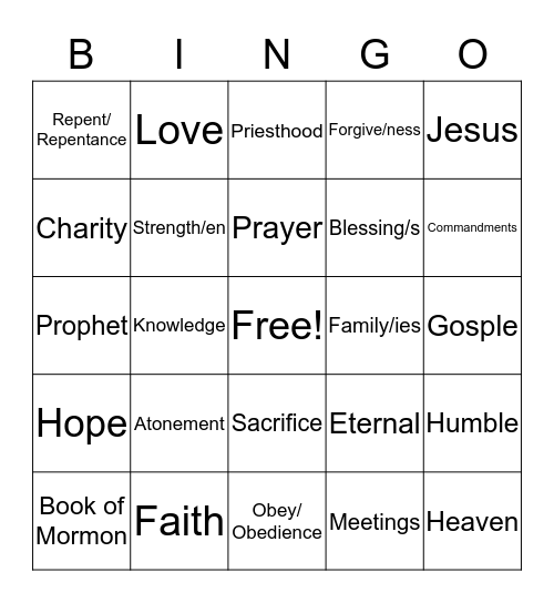 Conference Bingo Card