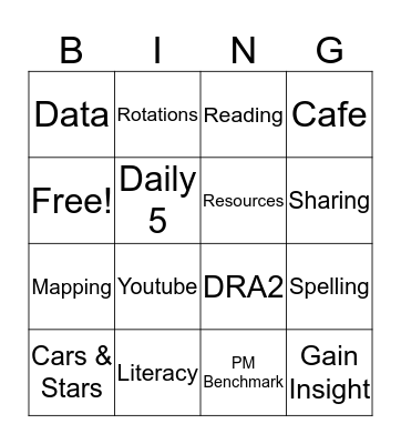 Leaping into Literacy Bingo Card