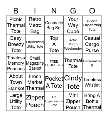 THIRTY ONE BINGO Card