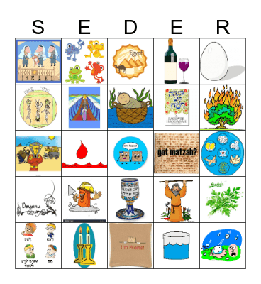 Passover Bingo Card