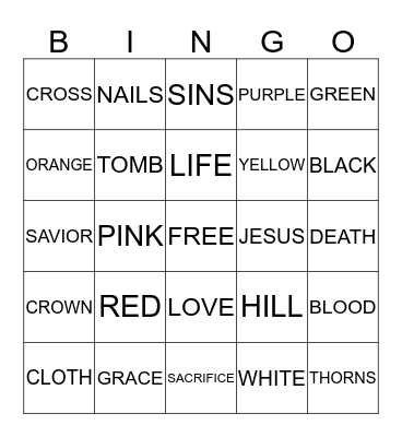 HAPPY EASTER! Bingo Card