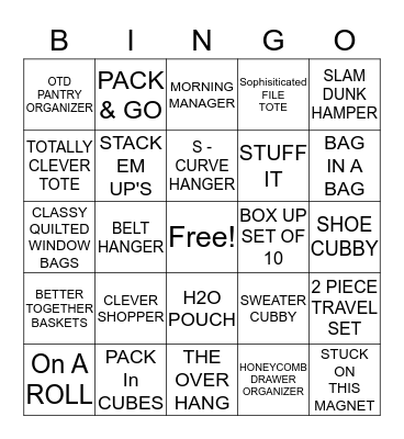 Wish List Bingo Card