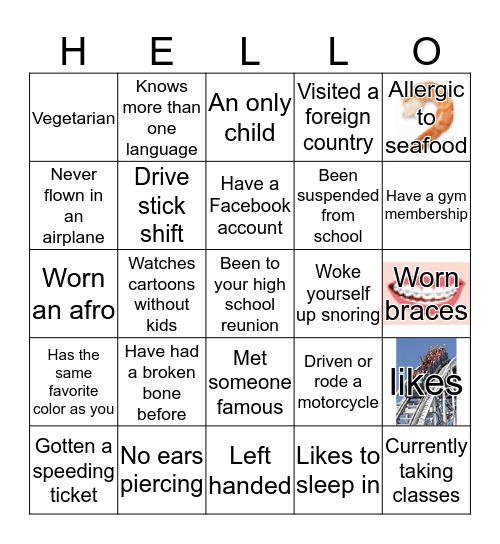 Find Someone Bingo Card