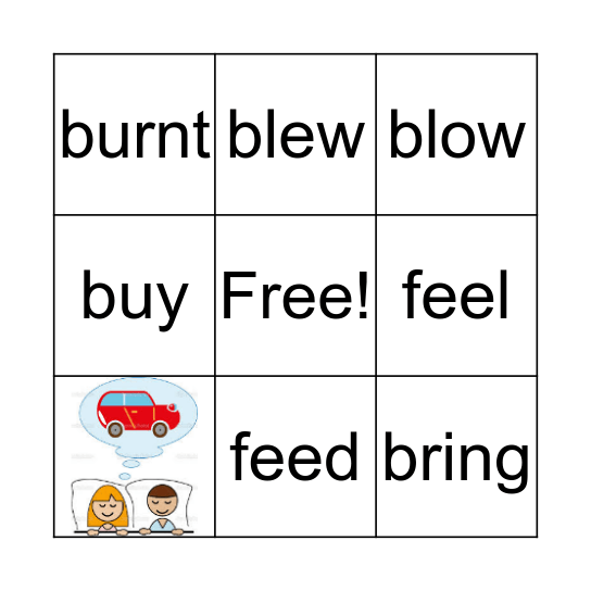 Bingo Of verbs Bingo Card