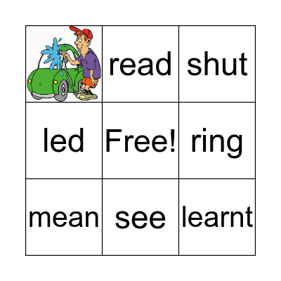 Bingo Of Verbs Bingo Card
