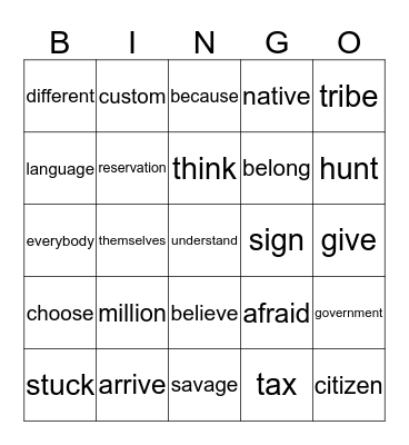 Yeoul Bingo Card