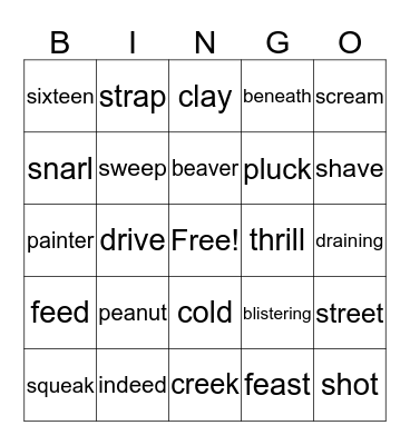 Unit 11- 2nd Grade  Bingo Card