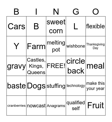 Training Bingo Card