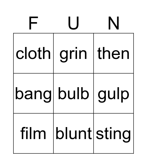 Bingo Card