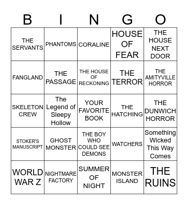 BOOK BINGO Card