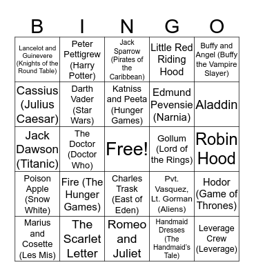 Archetype 4 Bingo Card
