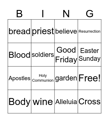 Easter bingo! Bingo Card