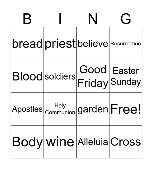 Easter bingo! Bingo Card