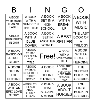 LIBRARY BINGO Card