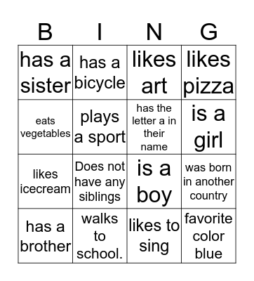 Ocelot Group Bingo Card