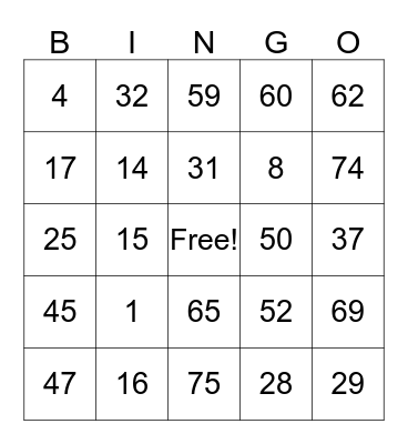 FASSST N FURIOUSLY BINGO Card