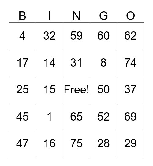 FASSST N FURIOUSLY BINGO Card