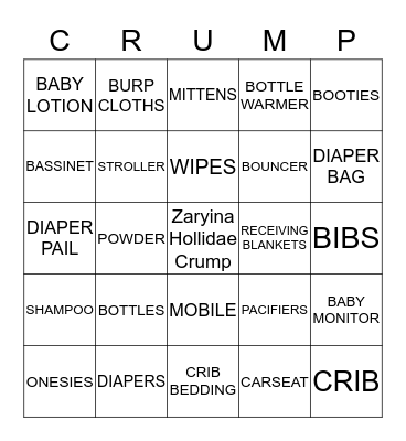 It's A Girl(: Bingo Card