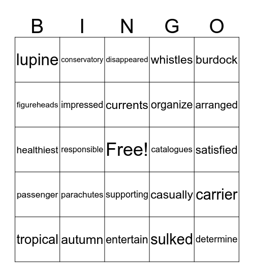 Floaters, Poppers, and Parachutes   &  Miss Rumphius Bingo Card