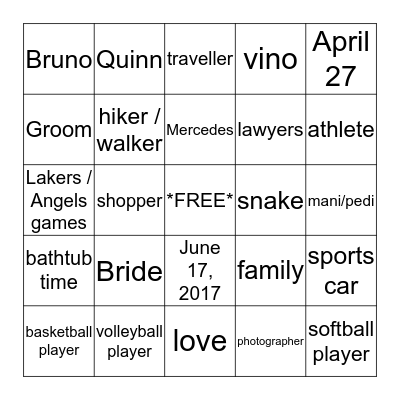 Bingo Card