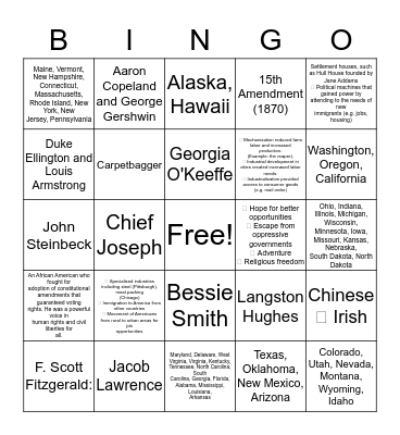 3rd 9 Weeks Benchmark Bingo Card