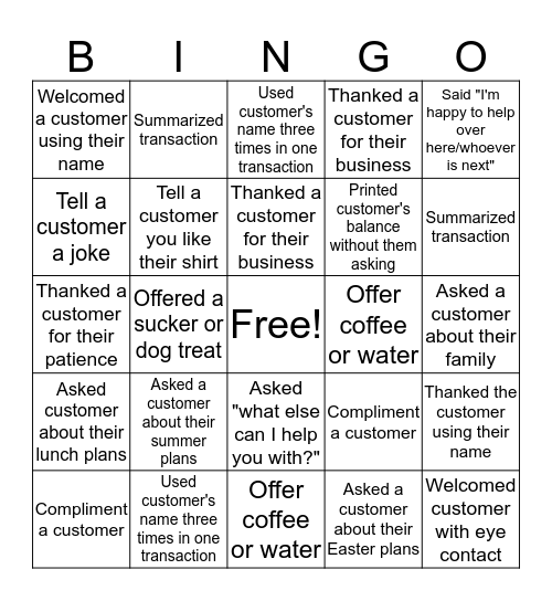 Bingo Card
